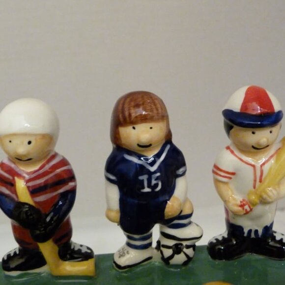 Rite Lite Hand-painted Ceramic 12 Inch Hanukkah Express Sports Menorah - Picture 5 of 9